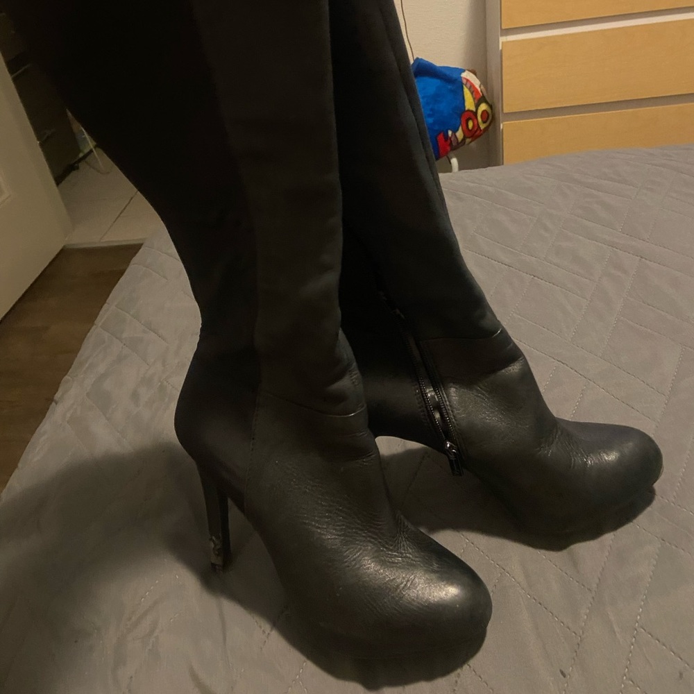 Black over the knee boots